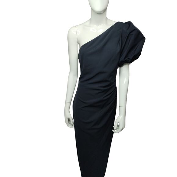 Ralph Lauren Women's One Shoulder Rushed Cocktail Formal Dress size 10 Event - Picture 12 of 12